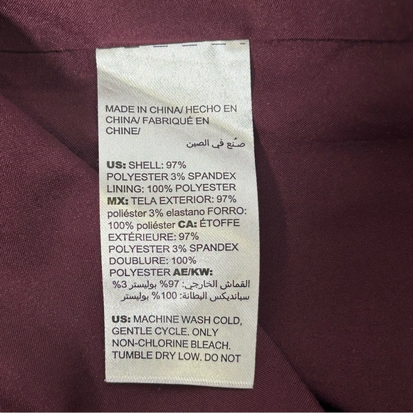 Chico's Burgandy Pink Pleated A-Line Midi Skirt Chico’s size 2.5 (Size L/14) - Picture 5 of 10